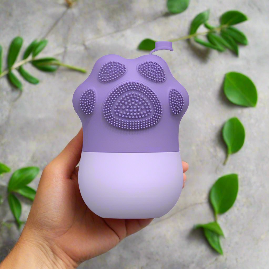 Silicon Facial Roller Purple Paw